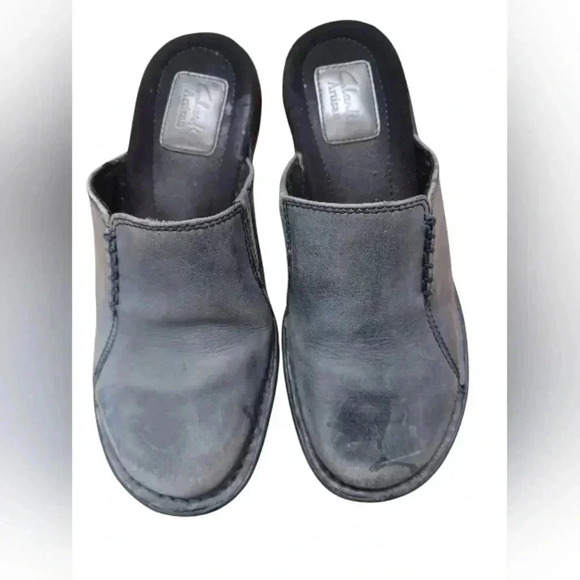 Clarks Artisan  GUC Pewter Slides Mules Size 5M - Picture 3 of 6